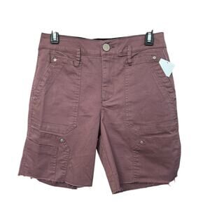 New ~ DEMOCRACY ~ Women's Purple Ab Technology Flat Front Cargo Shorts Size 2